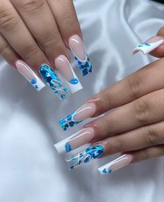 Blue Valentine Nails, Easy Nail Art Tutorial, Amazing Nail Art, Valentine Nails, Blue Valentine, Nails Design With Rhinestones