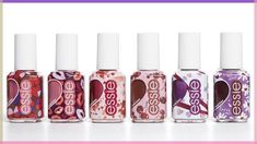 limited edition valentine's day 2020 collection - indulge yourself with these six new nail polishes Nail Art Stripes, New Nail Polish, Heart Nail Art, Long Nail Designs, Seasonal Nails, New Nail, Cute Candy, Essie Nail