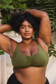 Everyday bralette designed for comfort. Made of breathable and sustainable plant base textile - uses 10 to 20 times less water than cotton to produce. Available in avocado green (olive, army) and black Aurora Fashion, Garter Belt And Stockings, Black Bralette, Avocado Green, Black Women Art, Bra And Panty Sets, Second Skin, Lingerie Set, Pretty People