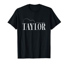 PRICES MAY VARY. Personalized design for someone named Taylor, be it a first name, last name, or nickname. Perfect Taylor souvenir for men, women, and Taylor fans. Lightweight, Classic fit, Double-needle sleeve and bottom hem Country Singers Name Shirt, Band Merch T-shirt With Name Print, Taylor Swift Iron On Shirt, Taylor Name, Personalized Short Sleeve T-shirt With Name Print, Guitar T Shirts Men, Taylor Guitar, Distressed T Shirt, Guitar Music