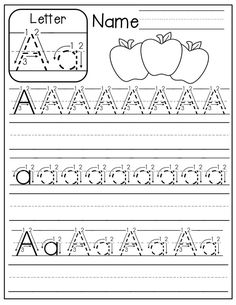 the worksheet for writing letters and numbers is shown in black and white,