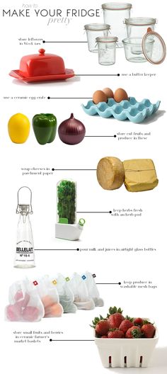 an info sheet with different types of food and ingredients to make it look like they are in