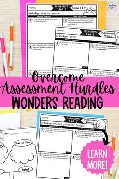 an assortment of reading and writing activities for the classroom