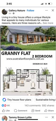 the floor plan for a granny home