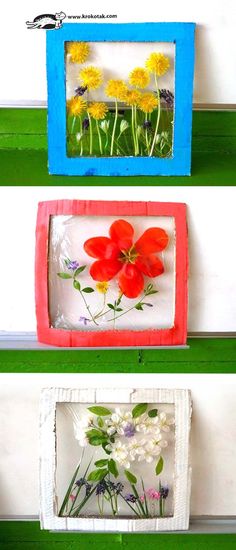 Flower Panels, Spring Activities, Camping Art, Summer Crafts, Real Flowers