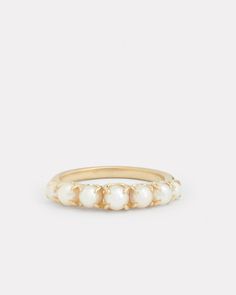 18K Yellow Gold Graduated Pearl Ring Ornament is 7/8 Inch Style# YRSGPH Pearl Wedding Rings, Hoco Jewelry, Knife Edge Wedding Band, Hand Rings, Basic Jewelry, Right Hand Rings, Stacked Jewelry, Jewelry Lookbook, Girly Jewelry