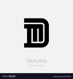 black and white letter d logo design