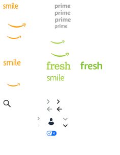 some type of font used to spell out the word smile, smile, and other words