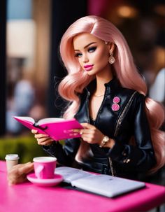 Barbie 
Barbie aesthetic 
Barbie at the cafe 
Barbie dolls 
Barbie journaling 
Journaling 
Journal 
Journal aesthetic 
Pink 
Pink world 
Barbie pink world 
Pink aesthetic Barbie Witch, Barbie Pics, Blonde Barbie, Barbie Cartoon, Barbie Outfits, Barbie Model, Poppy Parker Dolls