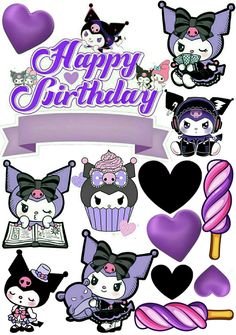 an image of happy birthday stickers