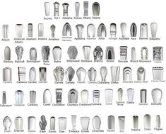 the different types and sizes of vases are shown in this diagram, with names