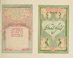 two vintage valentine's cards from the early 20th century