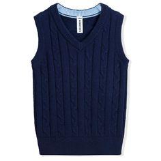 PRICES MAY VARY. LOOSE STYLE: this kids vest cut to a relaxed fit,slouchy, oh-so-comfy knit! Note: No need to take one size up for your child. Please choose the size according to your kids' height by referring to the size chart carefully! SOFT 100% COTTON: made of premium 100% cotton, the boys sweater vest is ultra soft cozy, lightweight, breathable, skin-friendly and comfortable to wear; No pilling or static electricity. CABLE KNIT DESIGN: with classic cable knit and v-neck design, the vest for Uniform Sweater, School Uniform Kids, Kids Uniforms, Kids Vest, Boys Vest, Vest Designs, Static Electricity, Uniform Design, Boys Sweaters