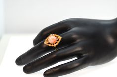 🌹 Welcome to JeansJewelryStudio! 🌹 DESCRIPTION This ring features genuine Japanese coral, which is known for its delicate pink color and exceptional beauty. The overall design of the ring is characterized by its exquisiteness and elegance. The combination of the soft pink coral ball and the warm gold creates a harmonious and sophisticated look, suitable for both casual and formal occasions. Metal: Fine 925 Sterling Silver and 18 K gold *Gemstone: Natural color deep sea coral ball, approx. 9 mm Japanese Angel, Angel Skin, Gold Vermeil Jewelry, Sea Coral, Coral Ring, Vermeil Jewelry, Pink Coral, Deep Sea, Ring For Women