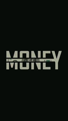 the words money are written in black and white