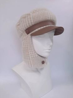 Beige Warm Wool Women Winter Visor Hat With Earflaps Modern - Etsy Ukraine Cheap Warm White Hats, Visor Hat, Hat For Women, Visor Hats, Winter Women, Hats For Women, Ukraine, Winter Hats, Hair Accessories