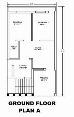 the ground plan for a two bedroom apartment