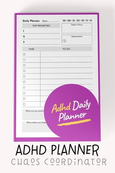 Something inside the ADHD brain lights up when we put pen to paper — the ADHD Planner is a unique tool that organizes the chaos that has become your life. Try using a planner for 3 months and it might change your life... how to be more organized -chaos tools help add organizer - 2022 2023 2024 2025 - book best daily tiktok smart journal - weekly academic - reddit inspiration imperfect - budget etsy journel - girls notebook - journal idea spread Planner Diary