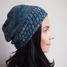 "ONLY PDF PATTERN - NOT A FINISHED PRODUCT. This knit look hat is fun to make, beautiful looking and comfortable to wear. The combination of different textures gives an elegant and feminine look. The special stitches makes dense fabric that will keep warm in cold and windy days. The file pattern includes written instructions and pictures to show you the process step by step. Very easy to follow. It takes 1 hour for intermediate and less than 2 hours for beginners. This pattern made a hat to fit Slouchy Winter Hat, Slouchy Hat Pattern, Woven Crochet, Medium Weight Yarn, Cozy Hat, Hat Patterns, Slouch Hat, Slouchy Hat, Online Pattern