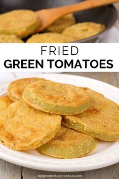 fried green tomatoes on a white plate