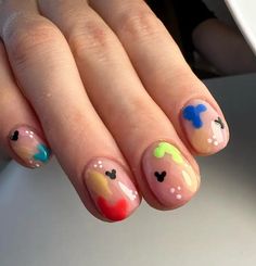 7 Brilliant Disney Nail Designs To Recreate And Wear - Emerlyn Closet Disneyworld Nails Acrylics, Nail Ideas Disney, Subtle Disney Nails, Disney Princess Nail, Simple Disney Nails