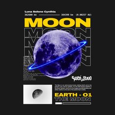 an advertisement for the moon festival featuring earth - 01 and the moon in black background