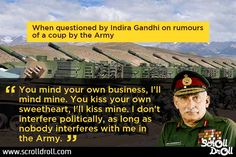 General-Sam-Manekshaw-Quotes Soldier Poem, Indian Defence, Gandhi Quotes, Minding Your Own Business, Marriage Humor, Aircraft Art