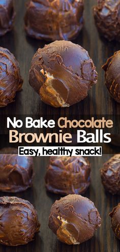 no bake chocolate brownie balls are easy to make and they're ready in minutes