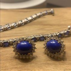 Princess Diana Blue And Diamond Earrings Clip On Clasp But Made For Pierced Earrings Blue Lapis, Earrings Color, Pierced Earrings, Princess Diana, Earings Piercings, Clip On, Diamond Earrings, Color Blue, Jewelry Earrings