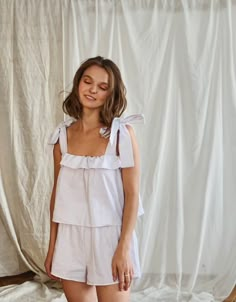 Linen pajamas/ Linen pajama set/Bridal pajamas/Bridal party | Etsy Spring Sleepwear, Bridal Pjs, Linen Pajama Set, Bridesmaid Get Ready Outfit, Linen Sleepwear, Bridal Party Pajamas, Bride Pajama, Bridesmaid Pjs, Bridal Pajamas