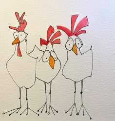 Draw Birds, Chicken Drawing, Whimsical Art Paintings, Chicken Painting, Envelope Art, Chicken Decor, Chicken Art, Paint Cards, Bird Artwork