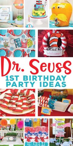 dr seuss's 1st birthday party ideas