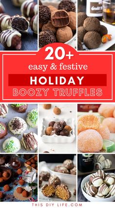 the top 20 easy and festive holiday boozy truffles