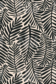 Black and Tan Seamless Floral Leaves Pattern Surface Design, Digital Art, Digital Floral Leaves Pattern, Black Flowers, Black Leaves, Hand Drawn Flowers, Hand Drawn Leaves, Hand Drawn, Botanical Art by Nieuwe Market Floral Design Black And White, Wallpapers Geometric Pattern, Abstract Surface Pattern, Floral Line Pattern, Hand Drawn Pattern Design, Floral Surface Pattern, Seamless Patterns Design, Abstract Leaf Pattern, Leaves Illustration Pattern