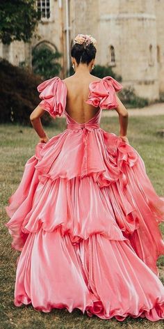 Prom Dresses Princess, Wedding Coral, Unique Wedding Gowns, Ruffle Prom Dress, Mode Tips, 2024 Prom, Dresses Princess, Dresses Unique, Princess Dresses