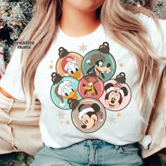 Disney Christmas T Shirt, Christmas Disney World Shirts, Disney Christmas Sublimation Designs, Vintage Christmas Shirts, Disney Christmas Shirt Ideas, Shirt Ideas Sublimation, Disney Outfits Christmas, Disney Sublimation Designs, Christmas Disney Outfits