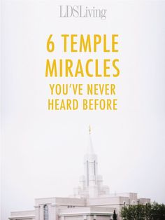 a white church with the words 6 temple mirages you've never heard before