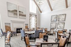 the dining room is clean and ready for customers to enjoy their meal at this restaurant