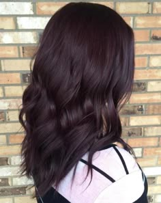 Cherry Brown Hair Color, Dark Red Hair With Brown, Cherry Brown Hair, Burgundy Brown Hair, Violet Shades, Plum Hair