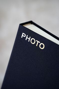 a book with the word photo written on it