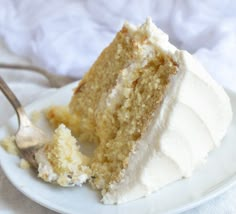 a slice of cake on a plate with a fork