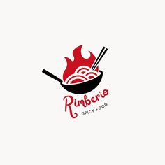 Red Black Simple Spicy Food Restaurant Logo Logo Brand Makanan, Logo Design Psychology, Fnb Logo, Logo Design Makanan, Spicy Logo, Ramen Logo, Food Restaurant Logo, Culinary Kitchen, Brand Food