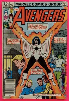 an old comic book cover for the avengerss