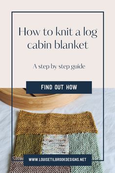 how to knit a log cabin blanket