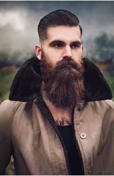 Beards. Men. Slicked Back Hair Men, Natural Beard Growth, Beards And Mustaches, Long Beard, Best Beard Styles, Beard Growth Oil, Epic Beard