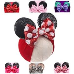 Disney Headband, Disney Headbands, Minnie Ears Headband, Velvet Turban, Bow Headband Hairstyles, Velvet Hair, Cute Costumes