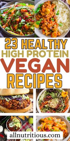 healthy high protein vegan recipes