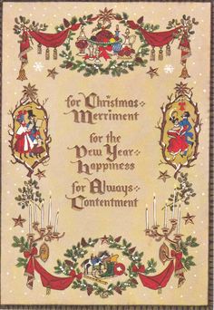 a cross stitch christmas card with the words for christmas