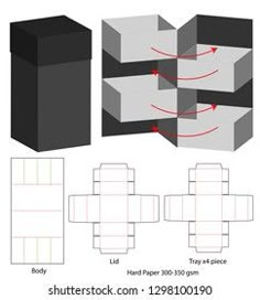 the instructions for how to make an origami box with two sides and one side open