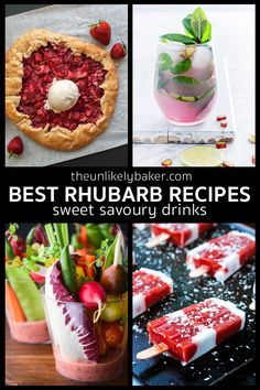 the best rhubarb recipes and sweet savory drinks for desserts